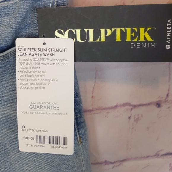 Athleta sculptek slim straight jeans size 0 - Picture 5 of 7